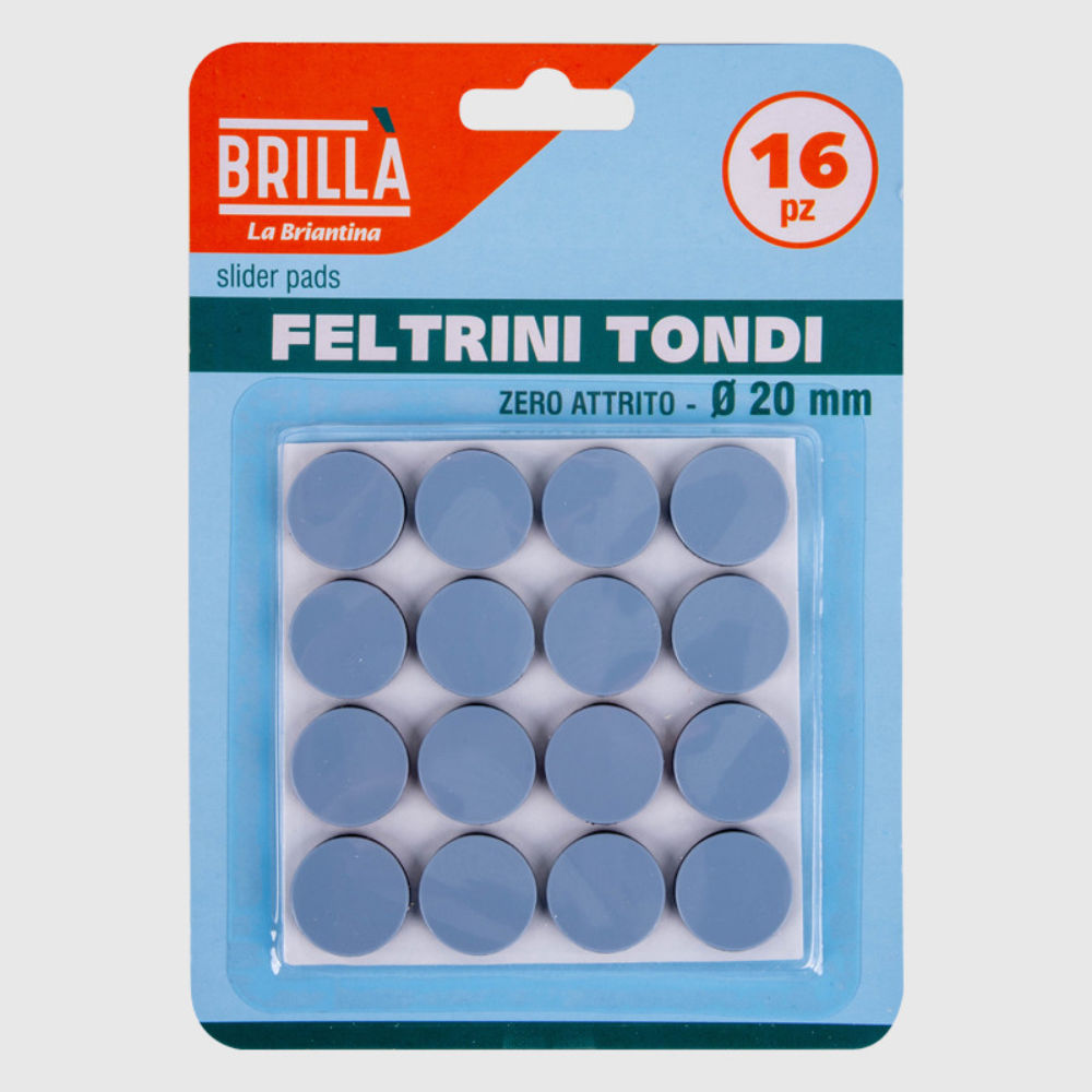 FELTRINI TONDI ANTIATTRITO 20MM - 16PZBriantina