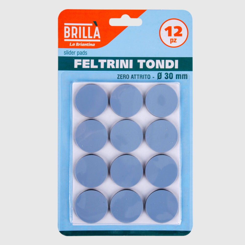 FELTRINI TONDI ANTIATTRITO 30MM - 12PZBriantina