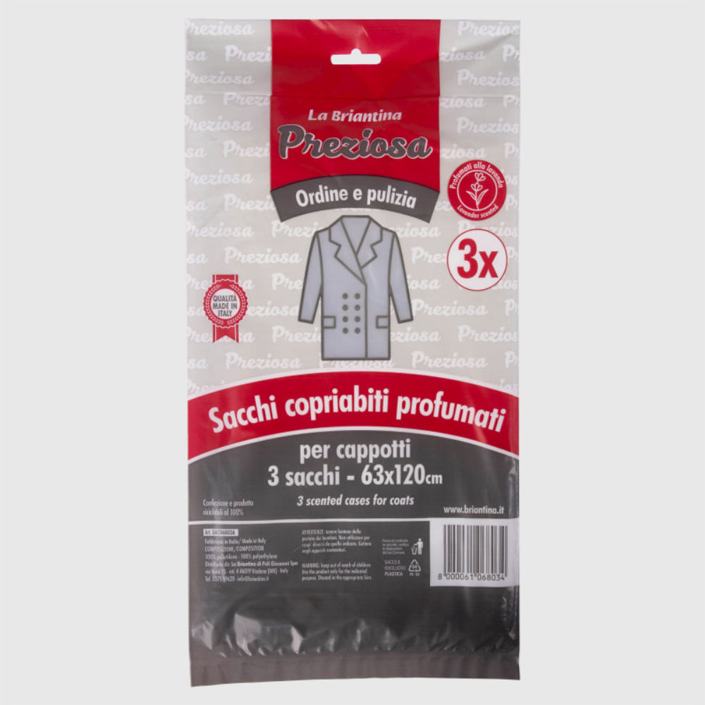 SACCHI COPRIABITI 63x120CM - 3PZBriantina