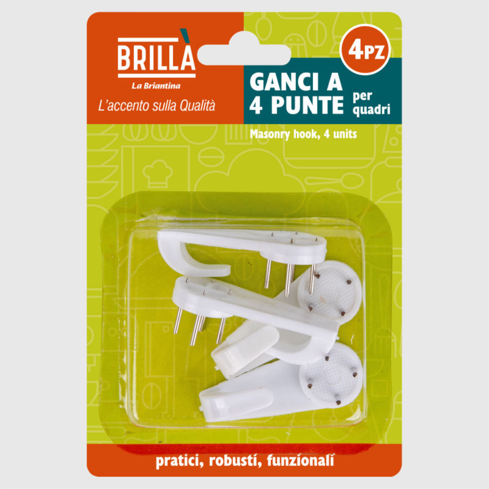 GANCIO 4 PUNTA - MULTIUSO - 4PZBriantina