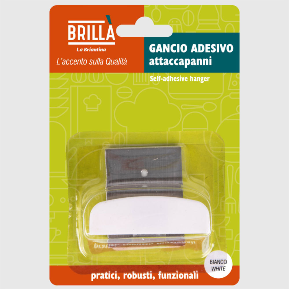 GANCIO ADESIVO METAL - BIANCOBriantina