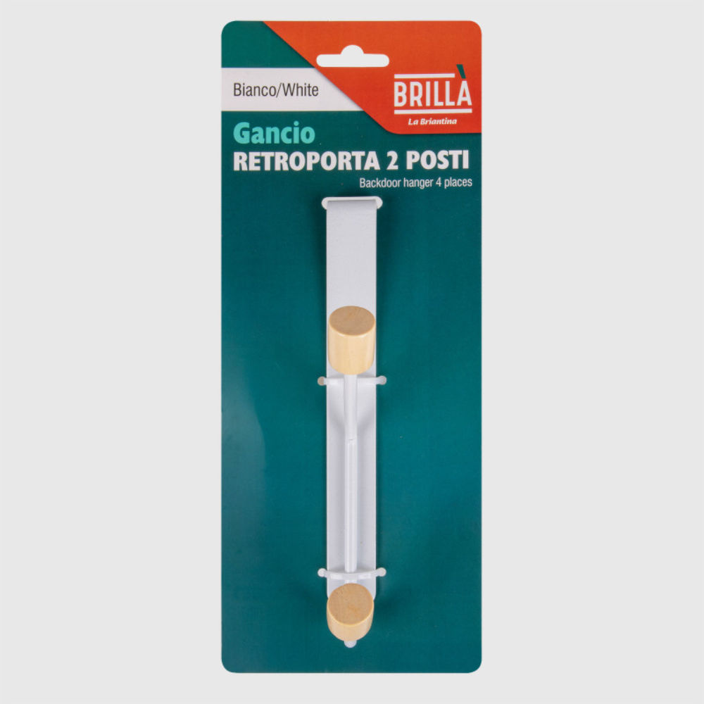 GANCIO RETROPORTA 2 POSTI - BIANCOBriantina