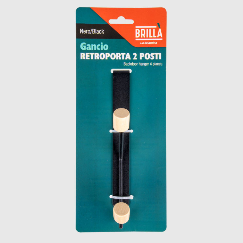 GANCIO RETROPORTA 2 POSTI - NEROBriantina