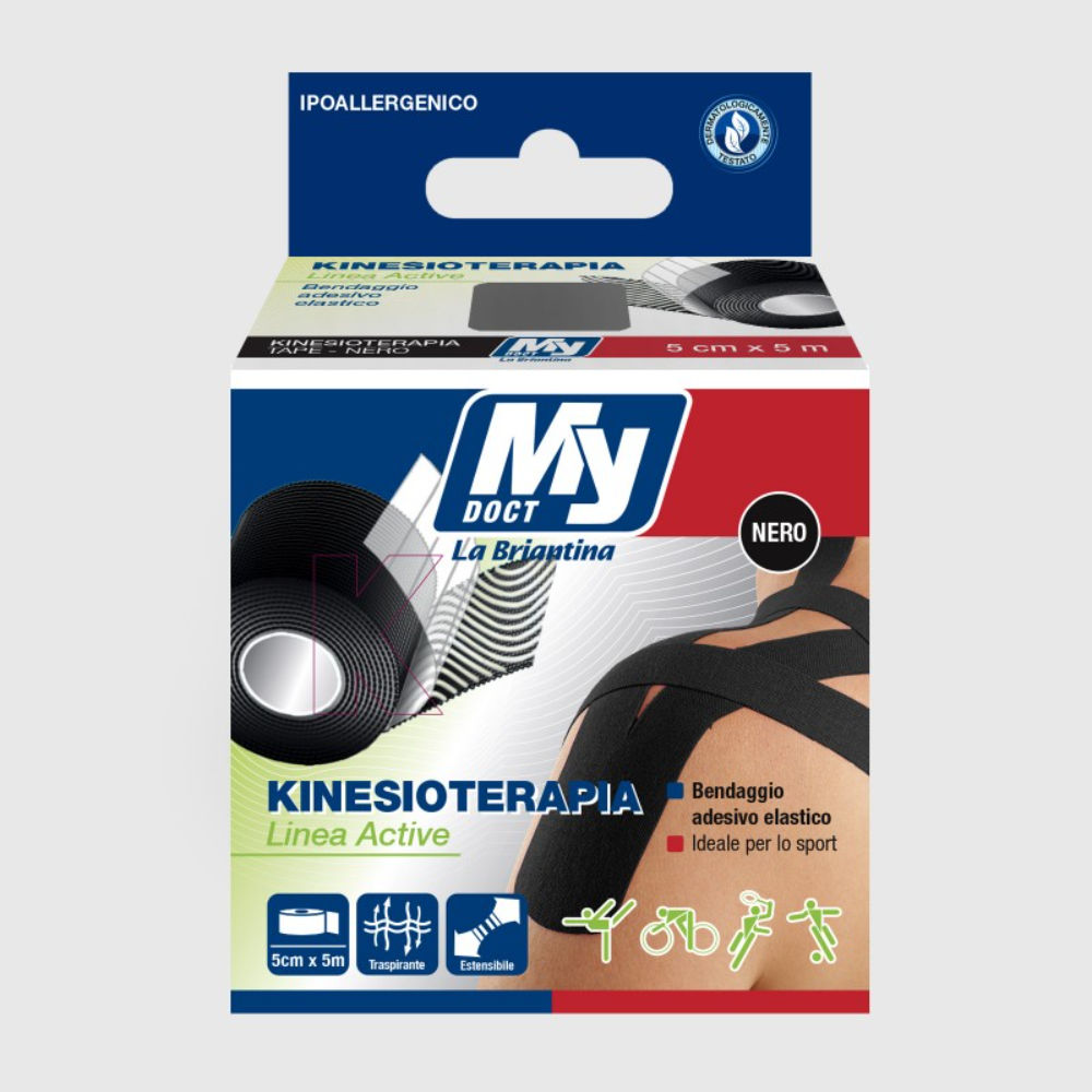 KINESIOTAPE NERO - 5MBriantina