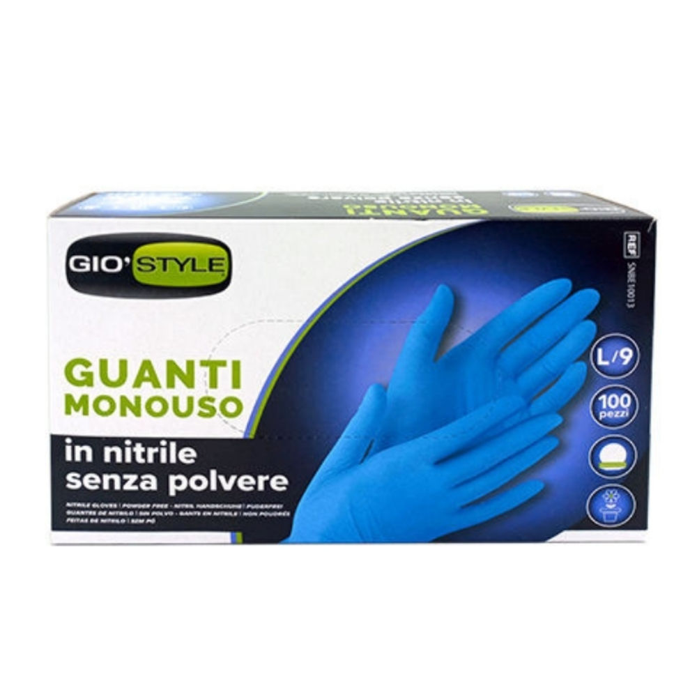 Guanti Monouso in Nitrile Blu - Taglia S - 100pzGio Style