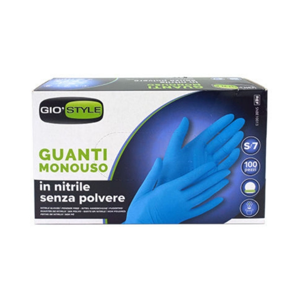 Guanti Monouso in Nitrile Blu - Taglia L - 100pzGio Style