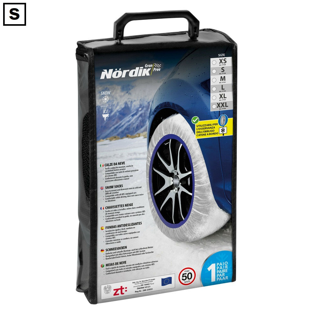 Nordik - 2 Calze da Neve per Auto - Taglia GP-SGran Pree