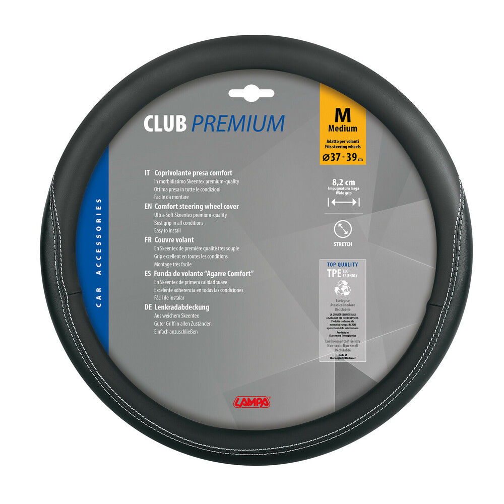 CLUB - COPRIVOLANTE SKEENTEX NERO -  Ø37/39CMLampa