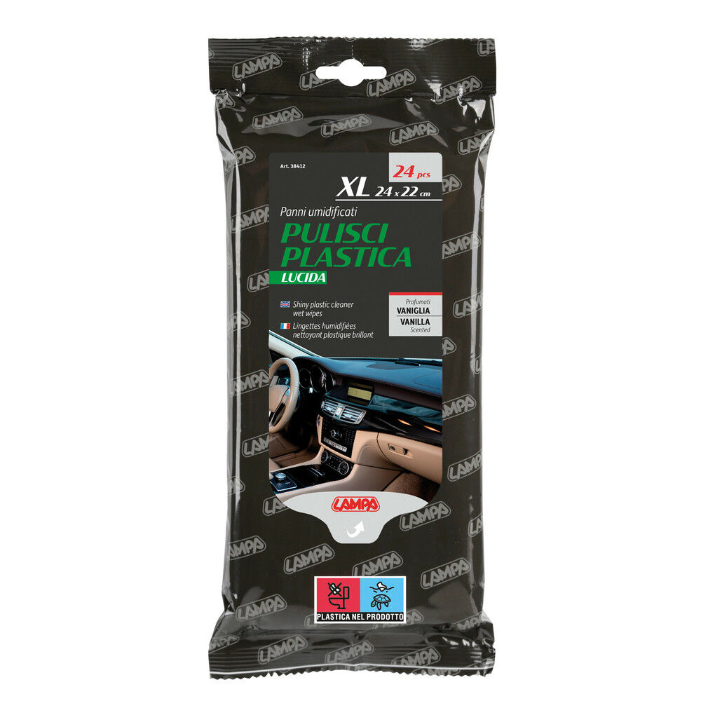 SALVIETTINE PULISCI PLASTICA LUCIDA - 24PZLampa