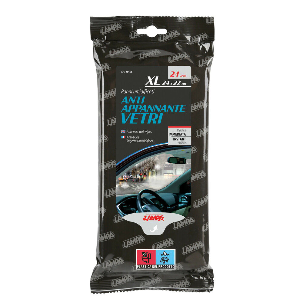 SALVIETTINE ANTI-APPANNANTE VETRI - 24PZLampa