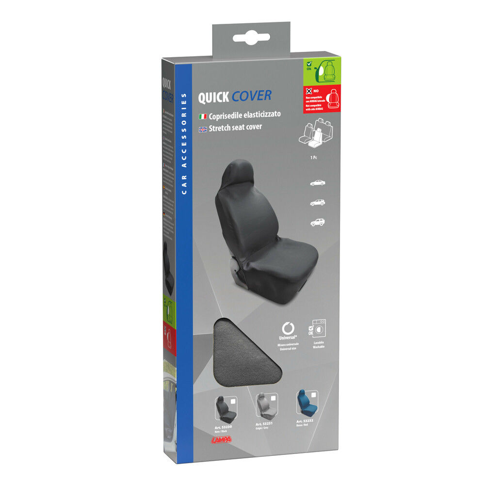 Quik Cover - Coprisedile Elastico Anteriore - GrigioLampa