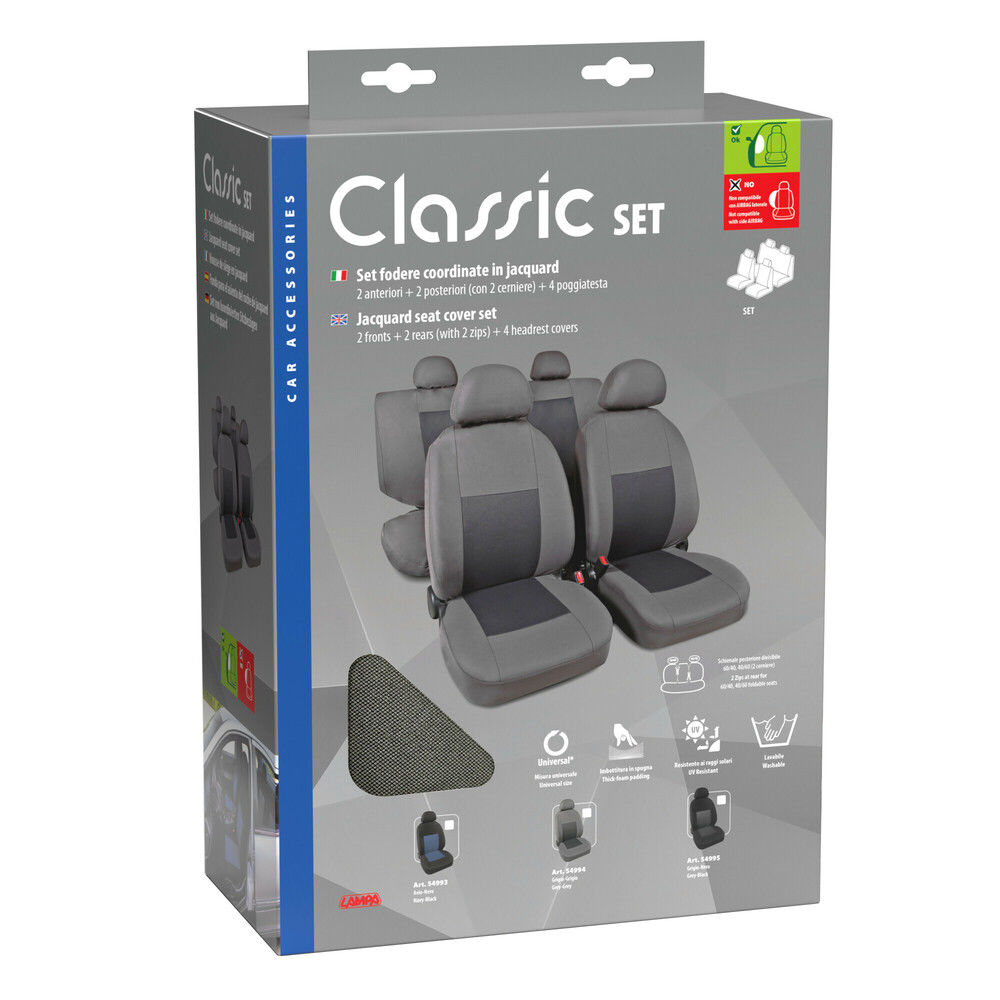 SET FODERE AUTO COORDINATE CLASSIC GRIGIOLampa