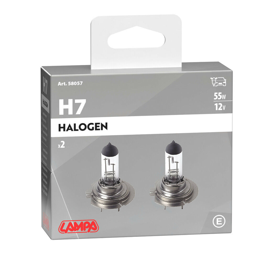 Lampada Alogena 12V - H7 - 55W - PX26d - 2pzLampa