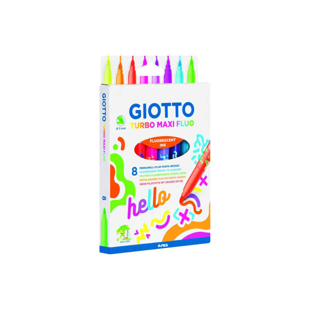 PENNARELLO TURBO MAXI FLUO AST. 8 COLORI   4538Giotto