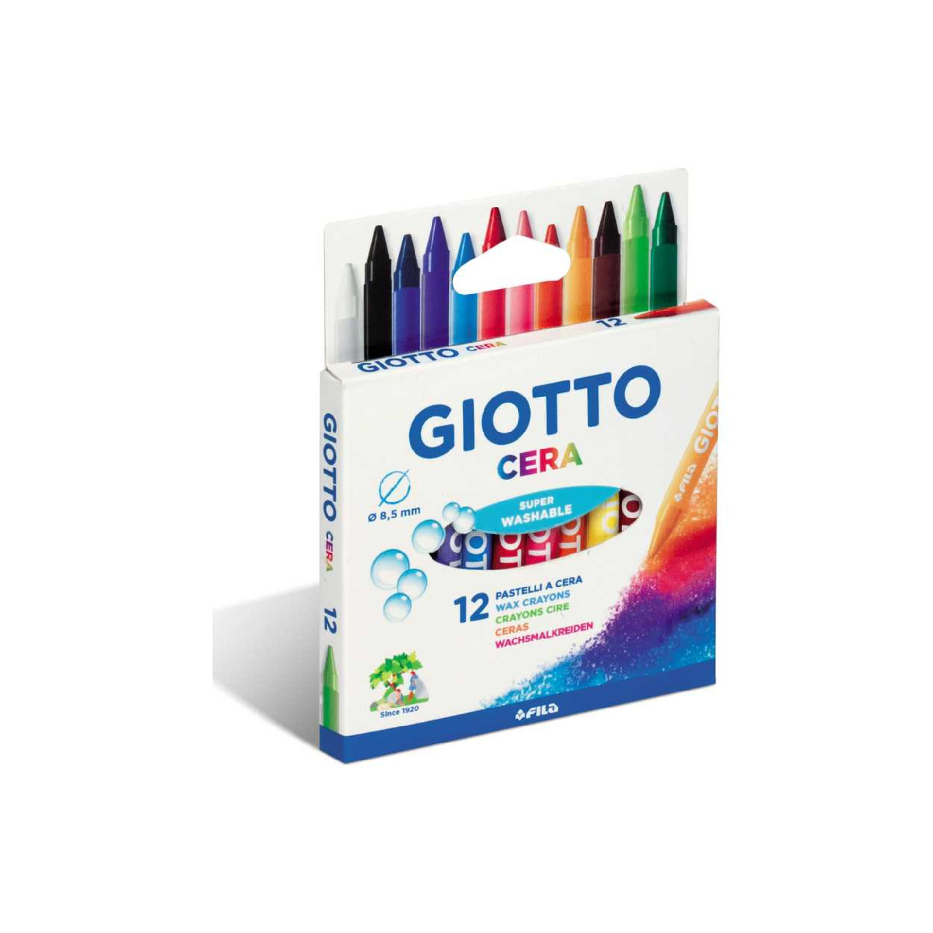 PASTELLO CERA GIOTTO SCATOLA 12 COLORI    2812Giotto