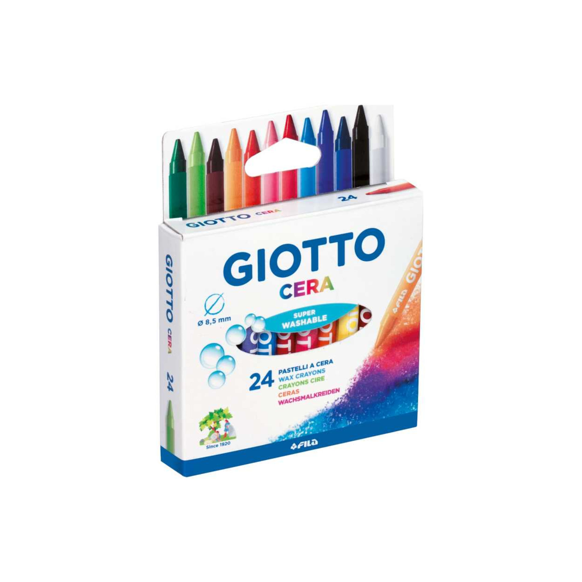 PASTELLO CERA GIOTTO SCATOLA 24 COLORI    2822Giotto