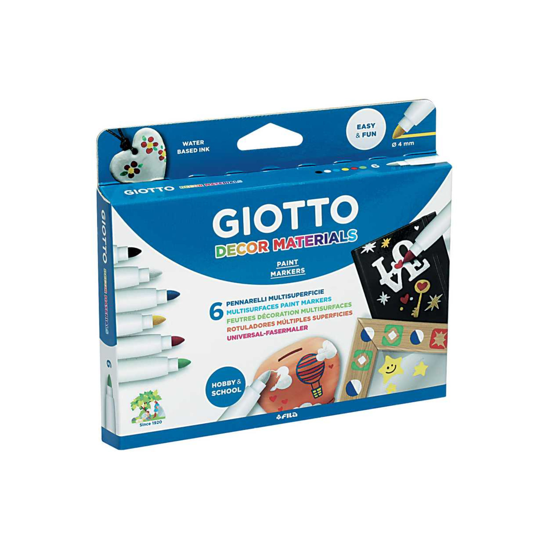PENNARELLO GIOTTO DECOR MATERIALS 6 COLORI 4533Giotto