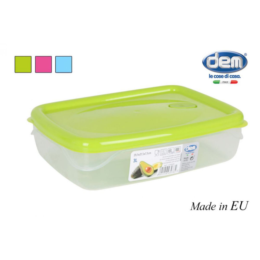 CESTINO DA PRAZO 3L ERMETICO MICROONDE RETTANG.Dem