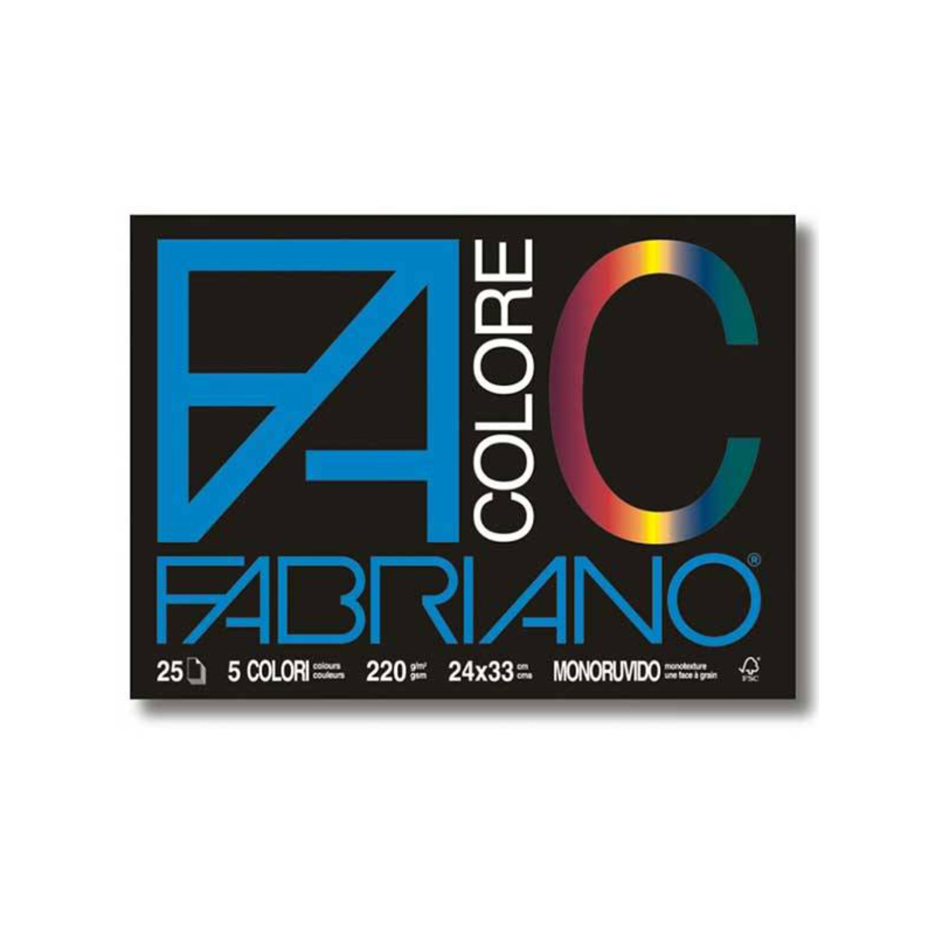 ALBUM FABRIANO 5 COLORI 24X33 FG. 25 GR.220Fabriano