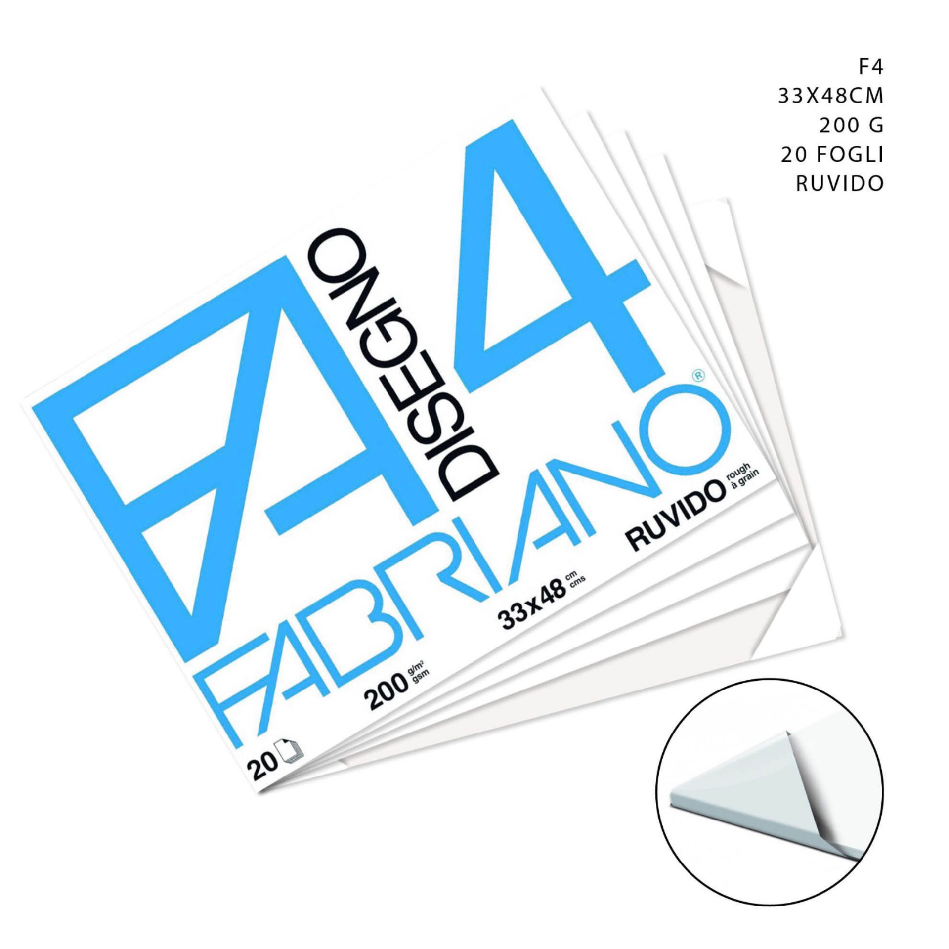 BLOCCO FABRIANO 797 - F4 33X48 FG.20 RUVIDOFabriano