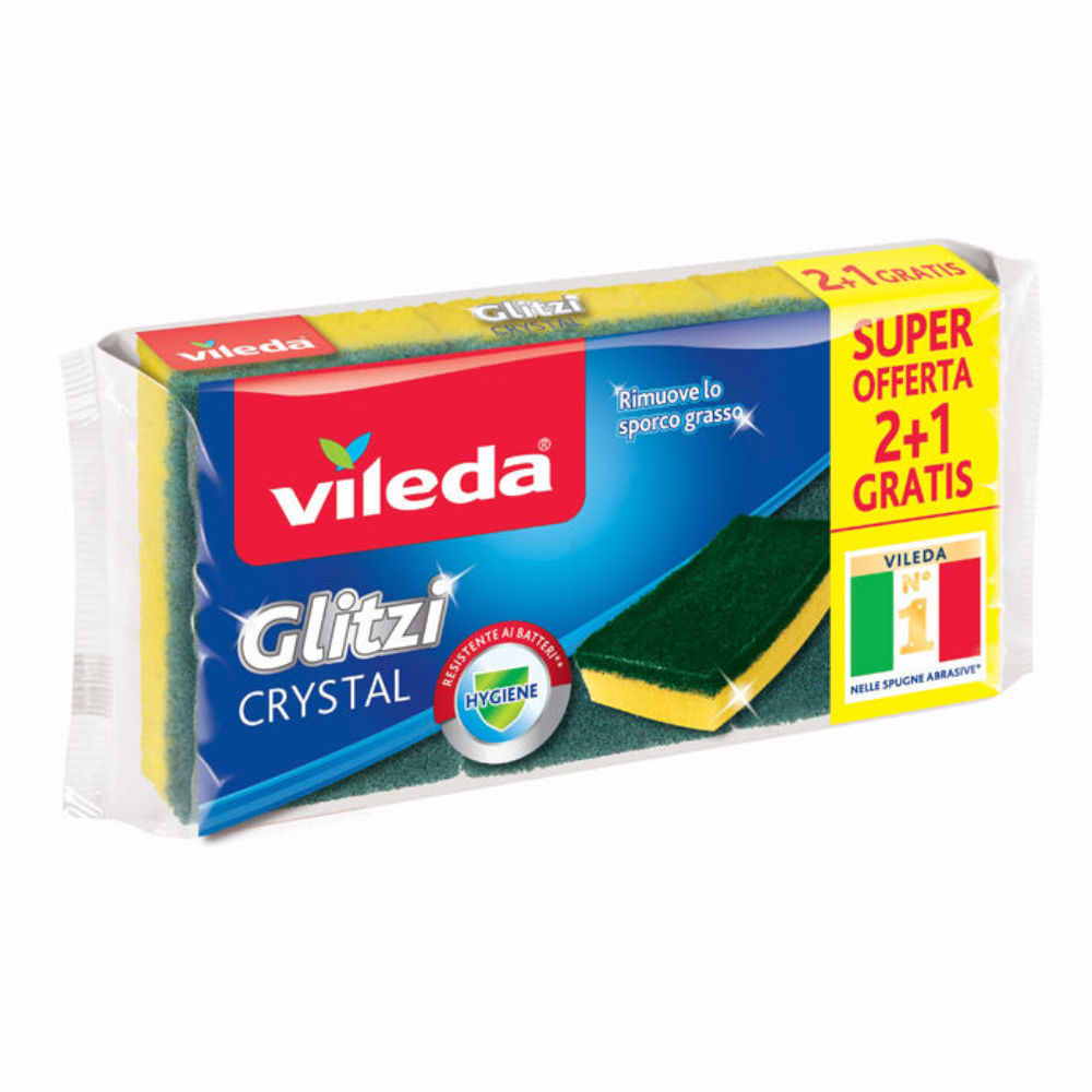 VILEDA SPUGNA GLITZI CRYSTAL 2+1Vileda