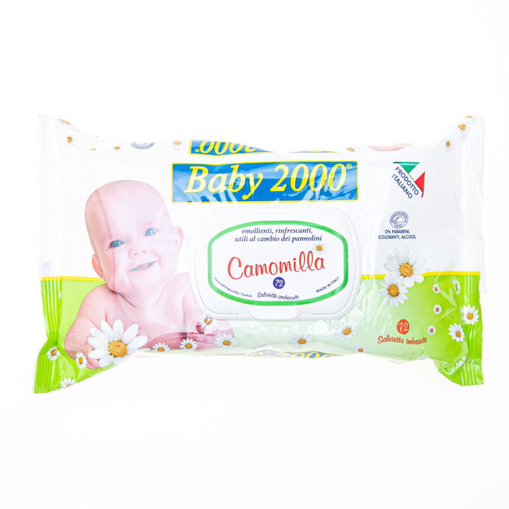 Salviette Imbevute Baby 2000 - Camomilla 72pzAba