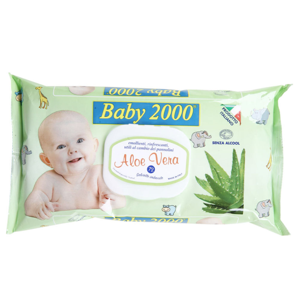 Salviette Imbevute Baby 2000 - Aloe Vera 72pzAba