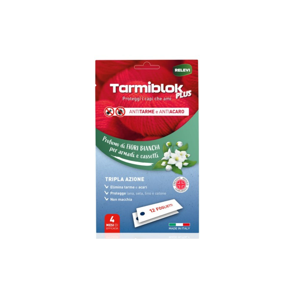 TARMIBLOK PLUS - 12 FOGLI ANTI TARME & ACAROTarmiblok