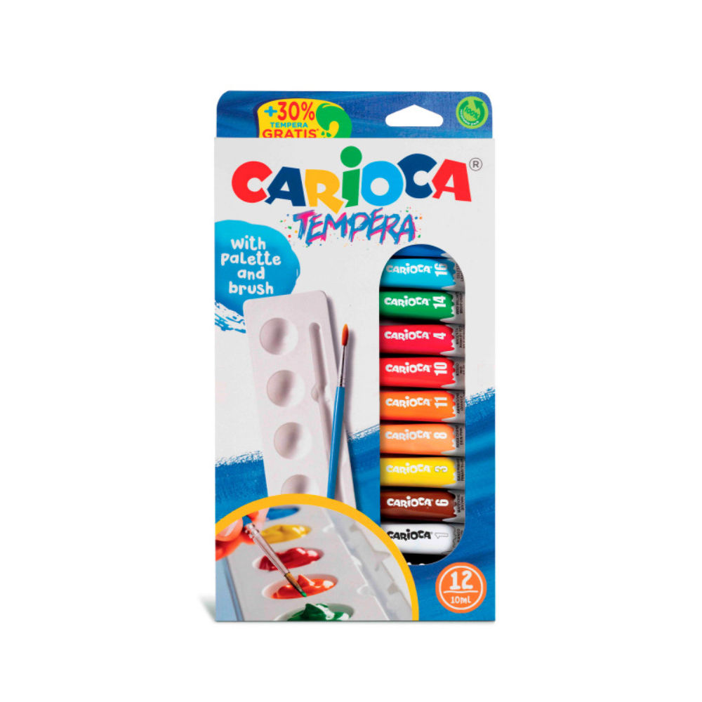 CARIOCA TEMPERA IN TUBETTI 10ML 12PZCarioca