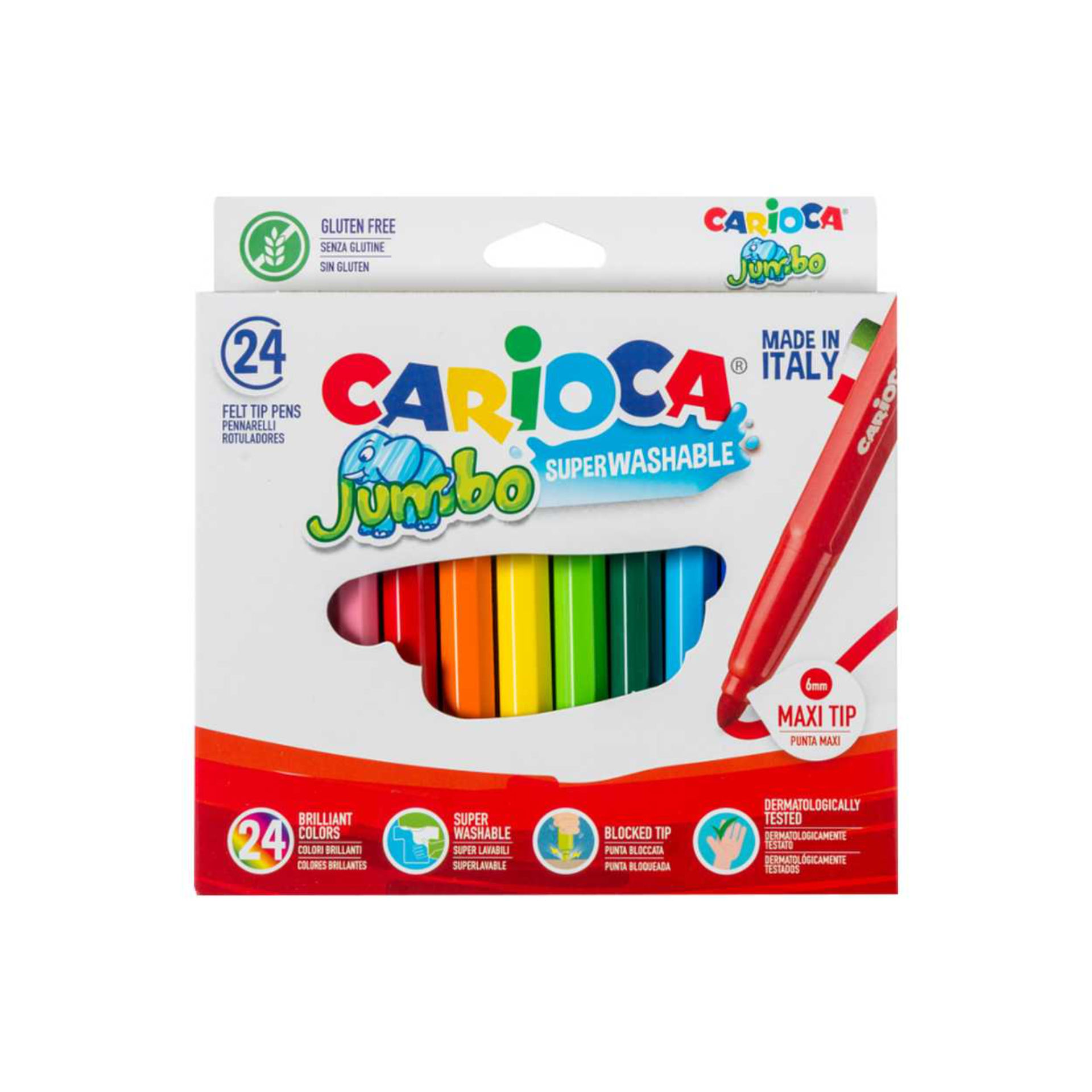 CARIOCA JUMBO BOX 24PCS FELT TIP PENSCarioca