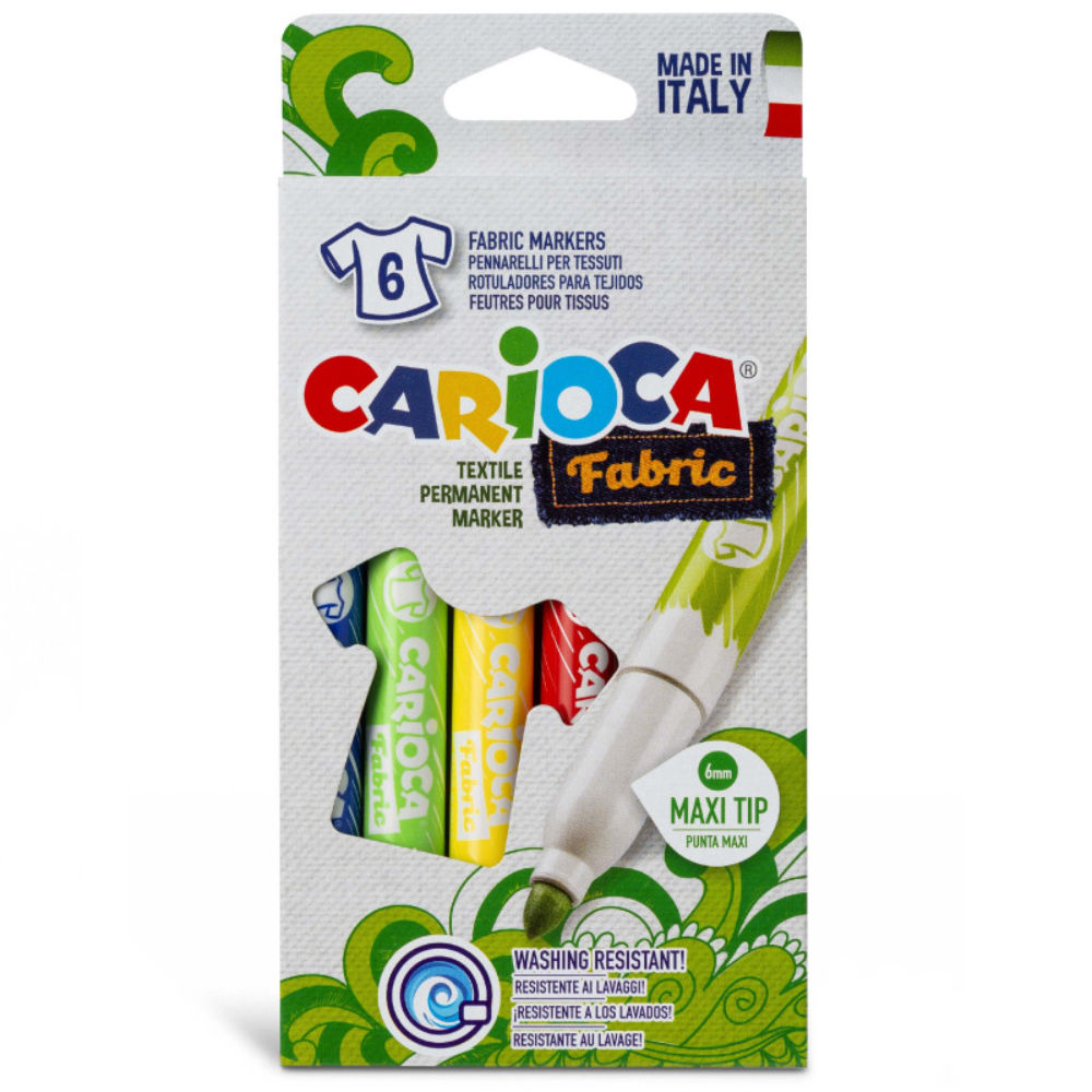 CARIOCA PENNARELLI PER TESSUTI MAXI 6PZCarioca