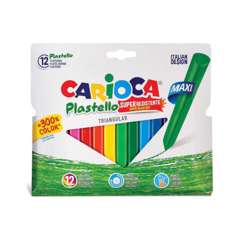 PASTELLO CARIOCA MAXI TRIANGOLARE 12 COL.  42671Carioca