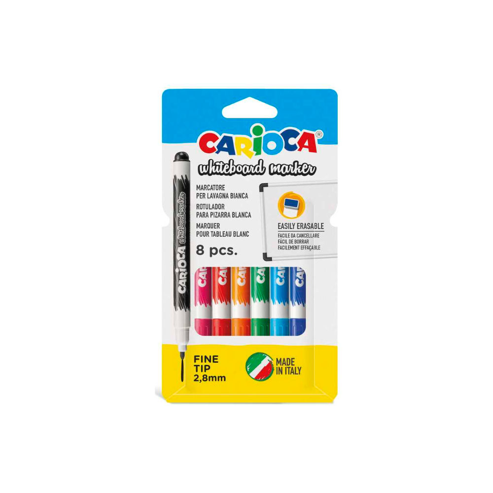 MARKER PER LAVAGNA CARIOCA PZ 8 PUNTA FINE 42920Carioca