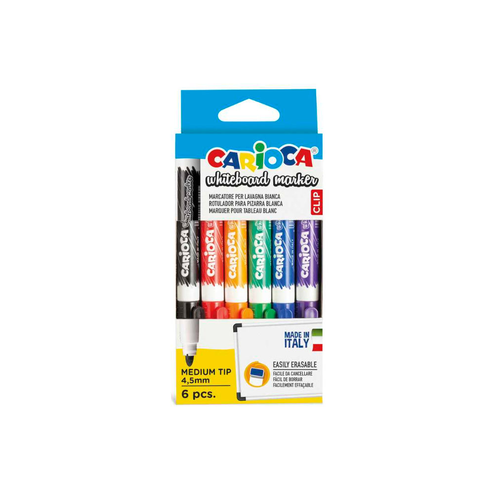 MARKER PER LAVAGNA CARIOCA PZ.6 PUNTA MEDIA 42921Carioca