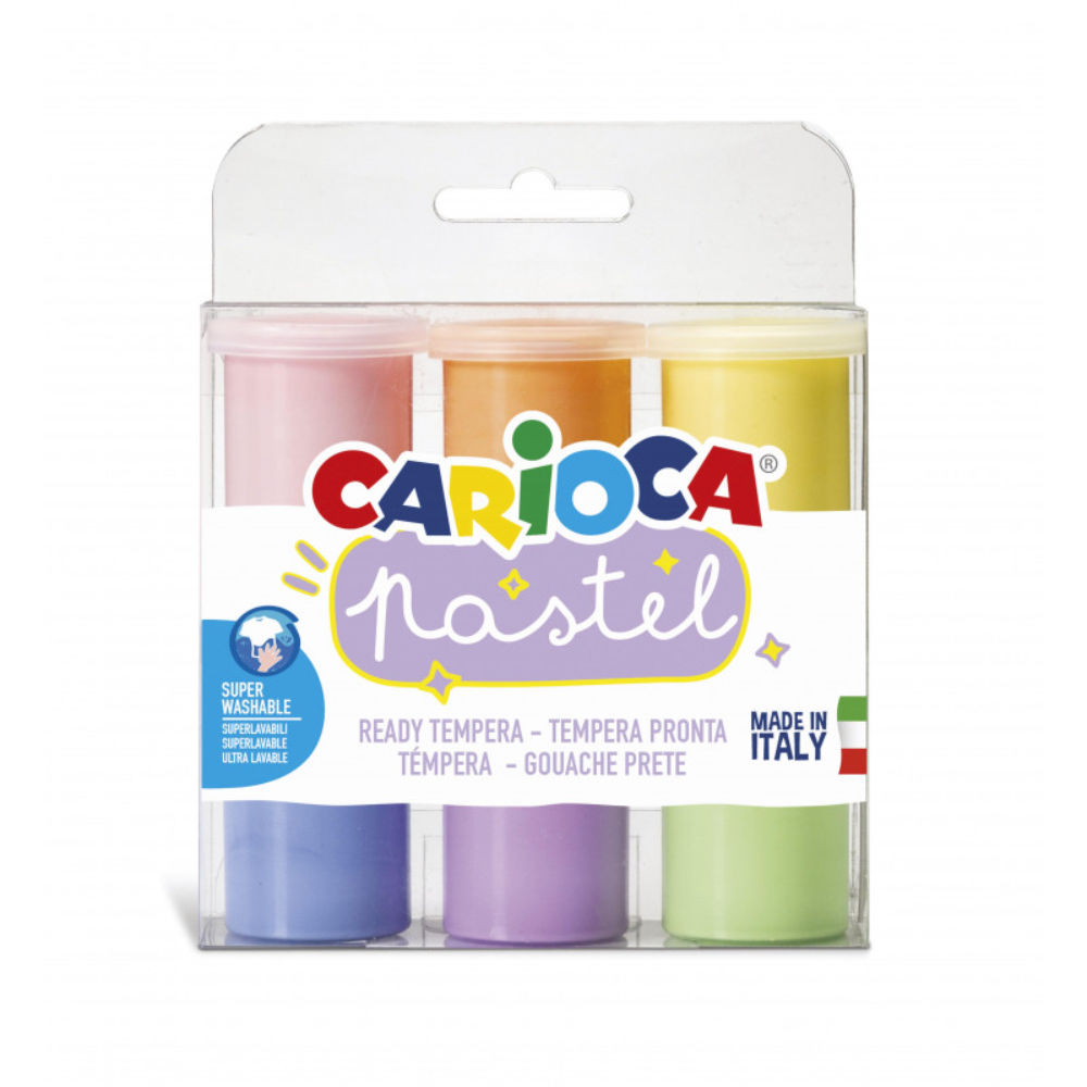 CARIOCA TEMPERA PASTEL IN VASETTI 25ML 6PZCarioca