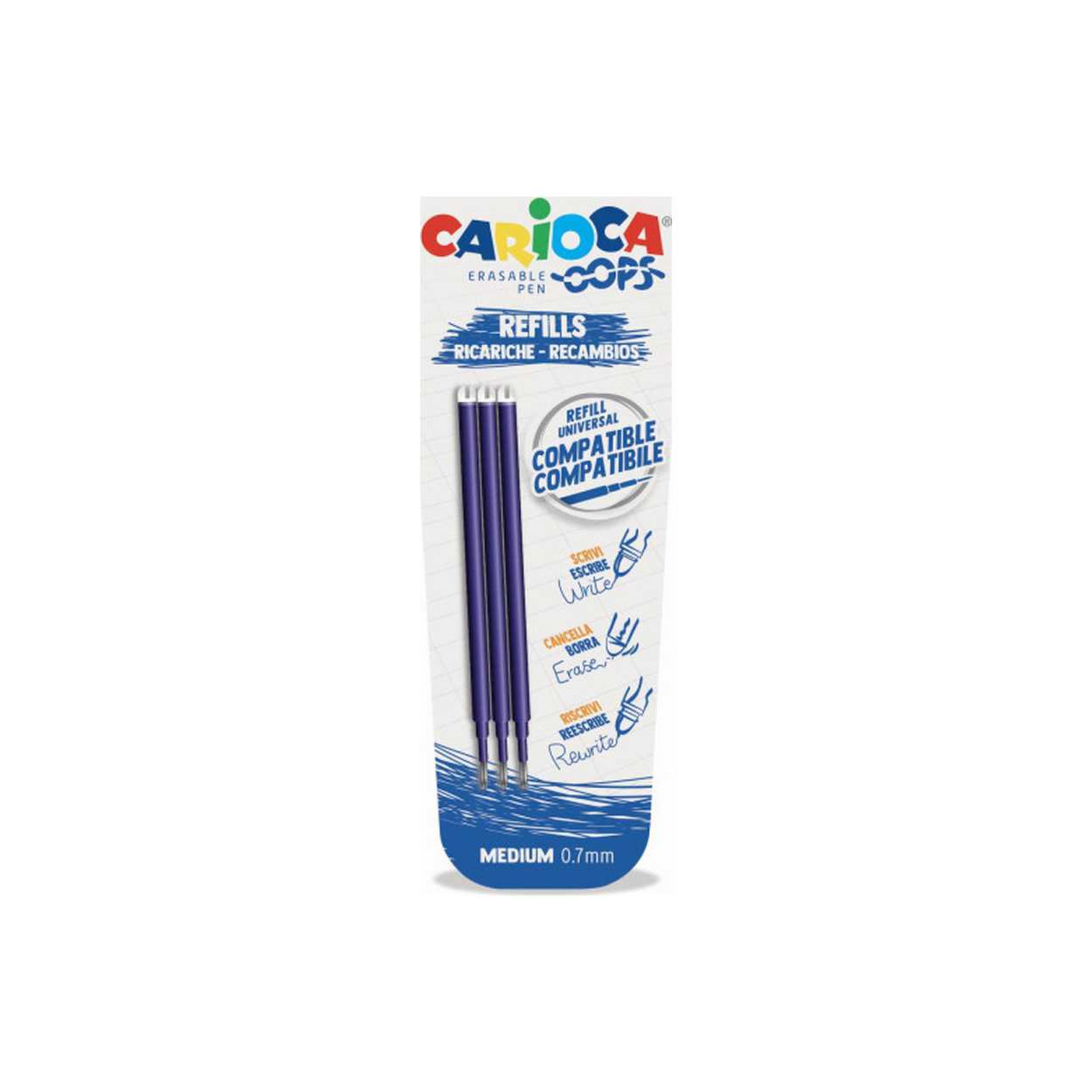 CARIOCA OOPS REFILL BLUE 3PCSCarioca