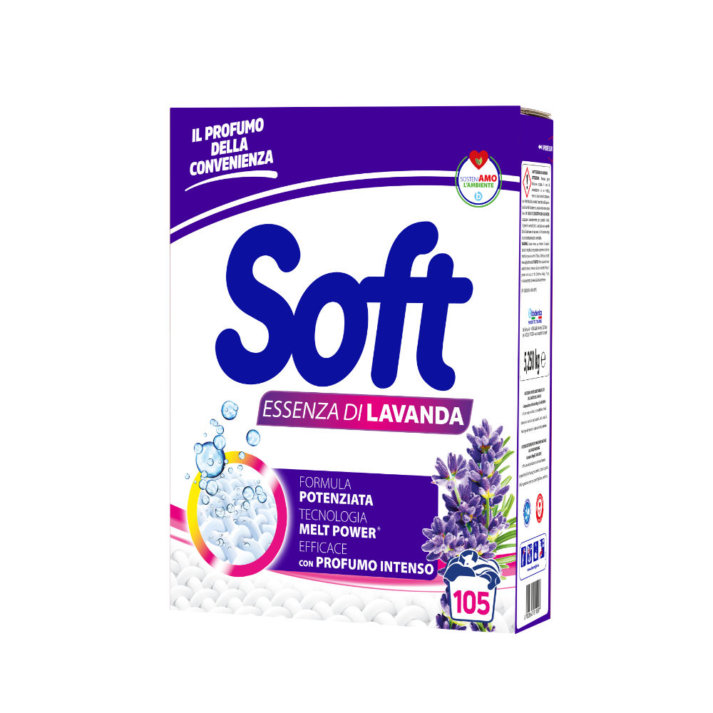 Soft Detersivo per Lavatrice - Lavanda 105 LavaggiSoft