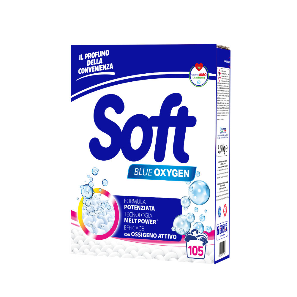 Soft Detersivo per Lavatrice - Blue Oxygen 105 LavaggiSoft