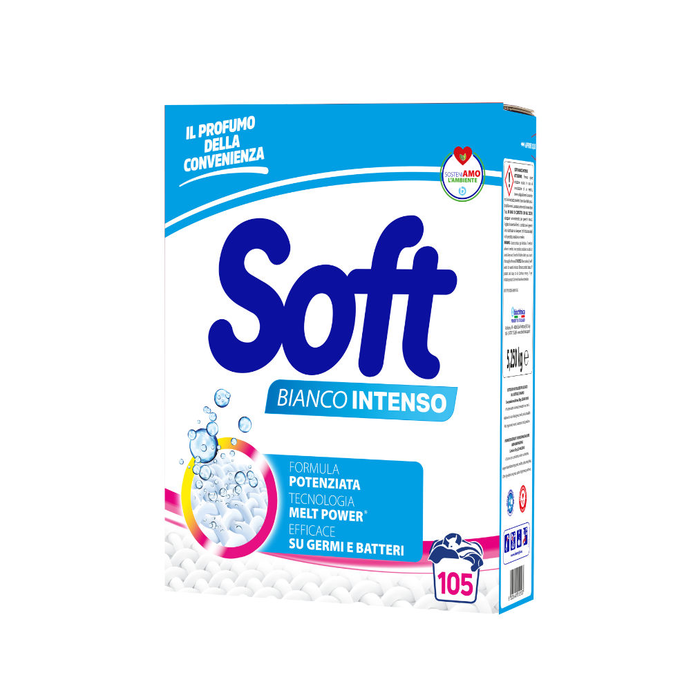Soft Detersivo per Lavatrice - Bianco Intenso 105 LavaggiSoft