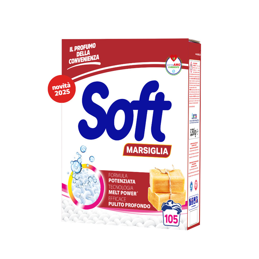 Soft Detersivo per Lavatrice - Marsiglia 105 LavaggiSoft