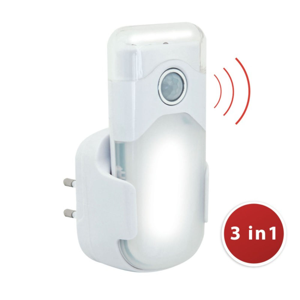 LUCE NOTTURNA CON SENSORE 3 IN 1 - NIGHT GUARD 2Velamp