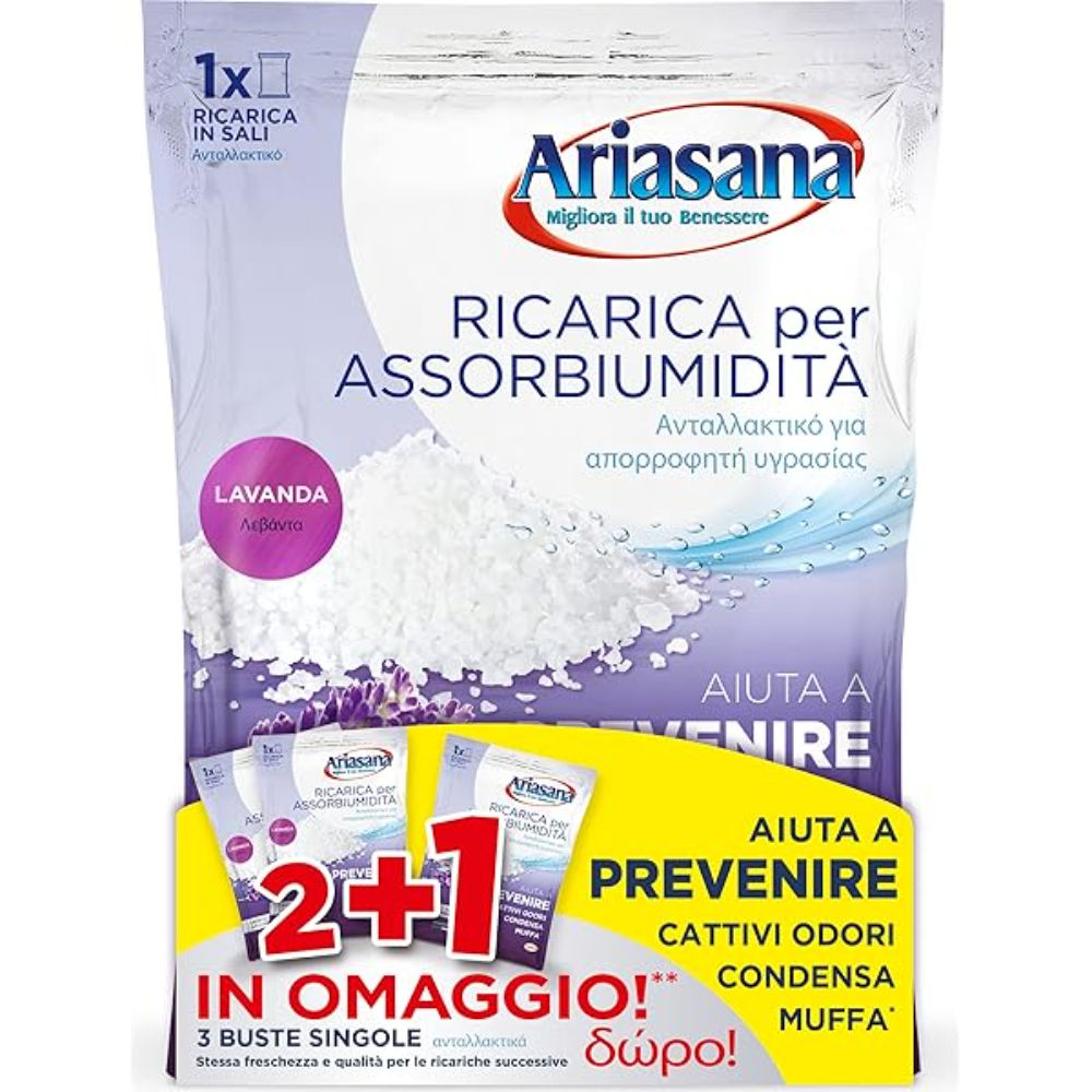 ARIASANA RICARICA SALI ASSORBIUMIDITÀ LAVANDA 3X 450GAriasana
