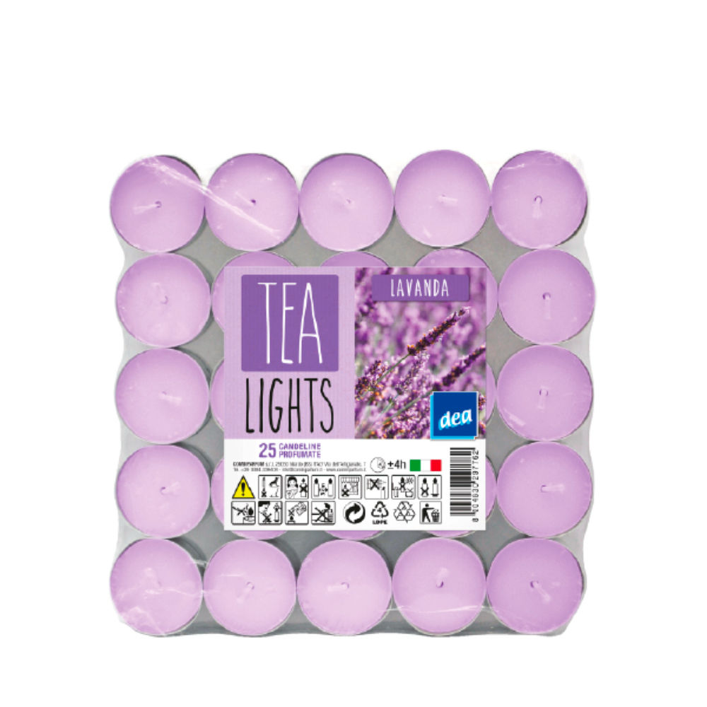 DEA TEALIGHTS - LAVANDA - 25PZDea