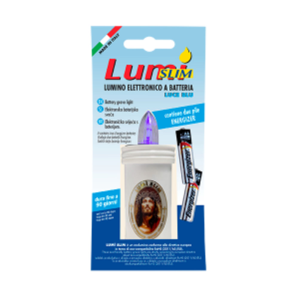 LUMINO A BATTERIA SLIM BIANCO - LUCE BLULumÃŒ