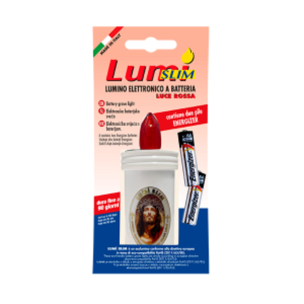 LUMINO A BATTERIA SLIM BIANCO - LUCE ROSSALumÃŒ