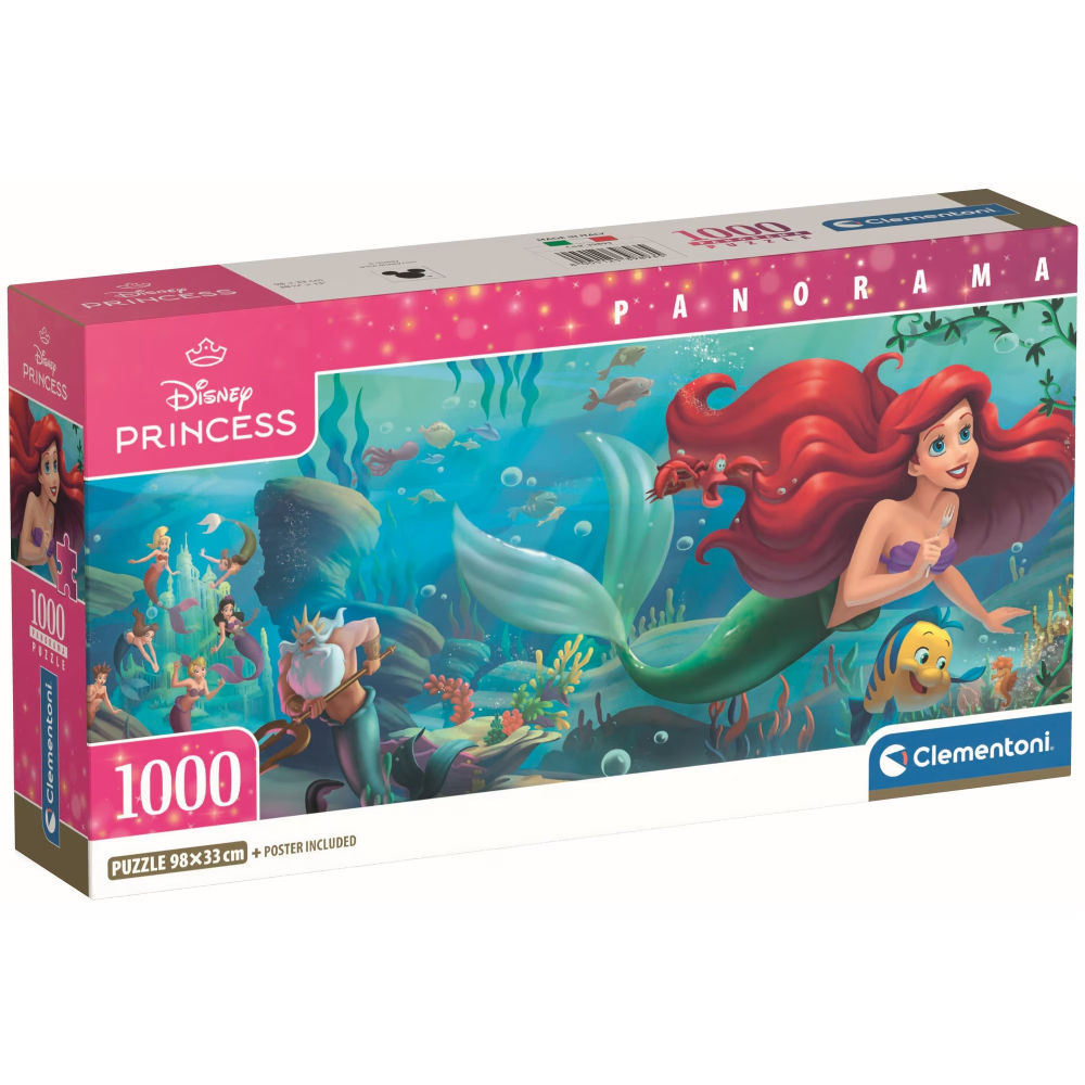 PUZZLE 1000PZ PANORAMA THE LITTLE MERMAIDClementoni