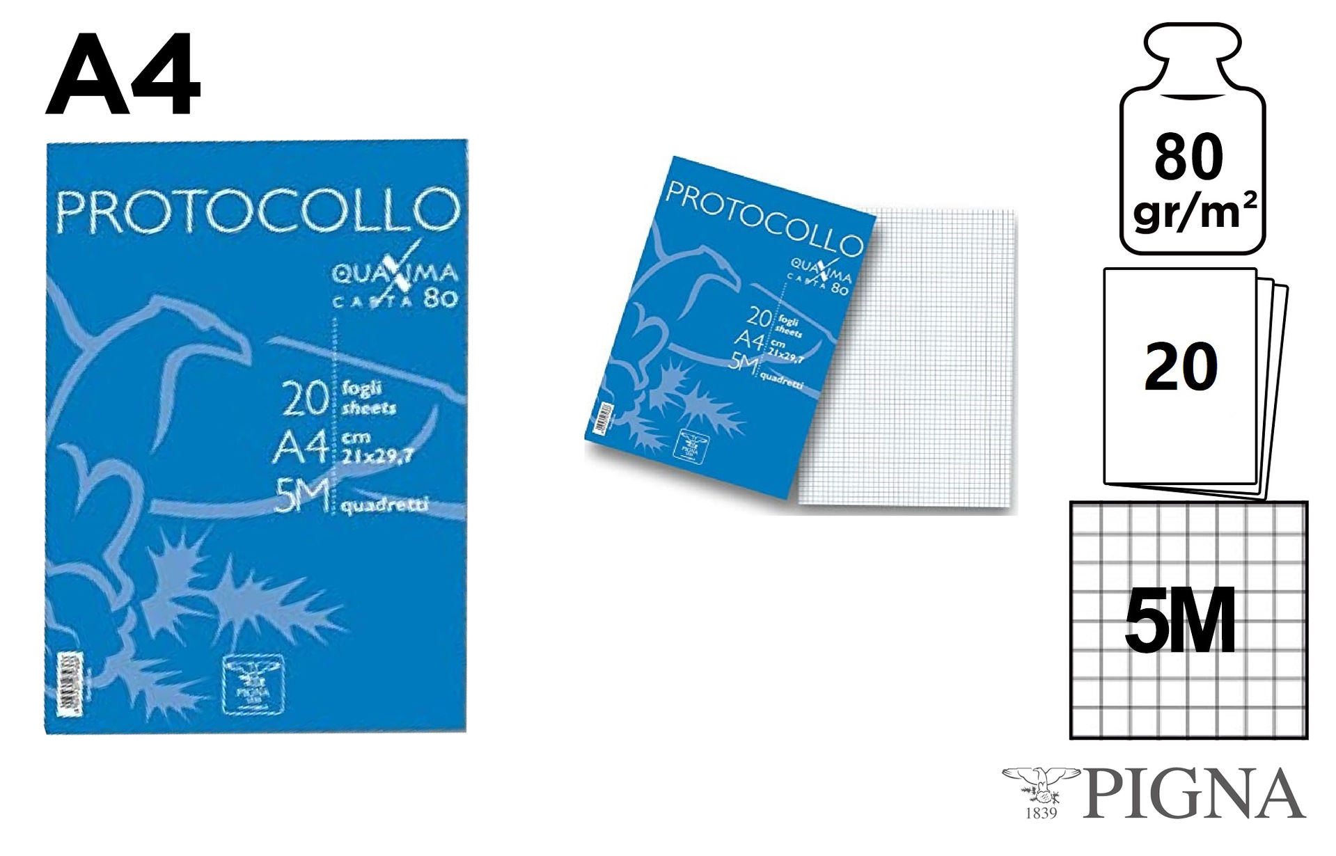 PROTOCOLLO BM  5 MM IN CONF.20 FG. GR.80Bm