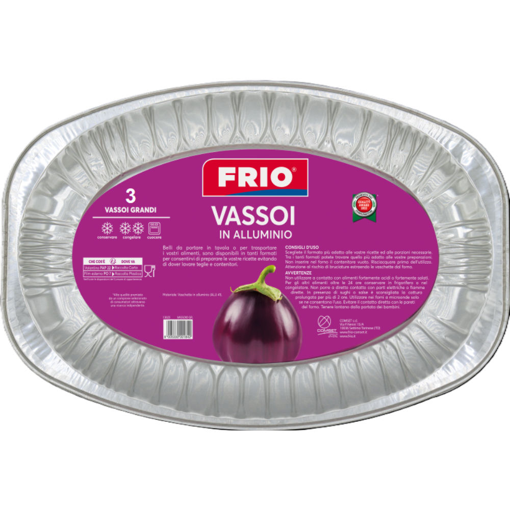 Frio Vassoi Alluminio Piccolo - 3pzFrio