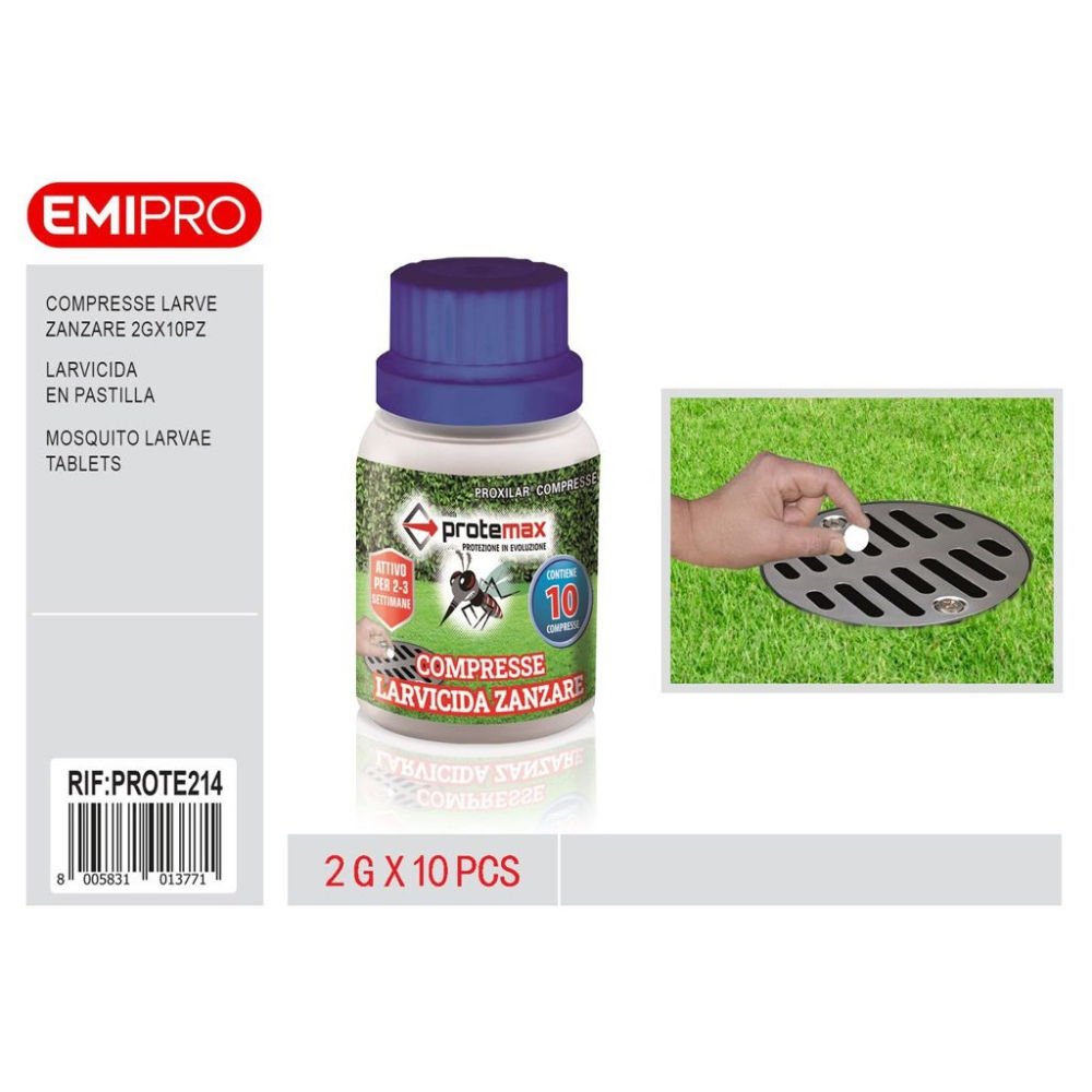 EMI COMPRESSE LARVICIDA ZANZARE - 10PZEmi