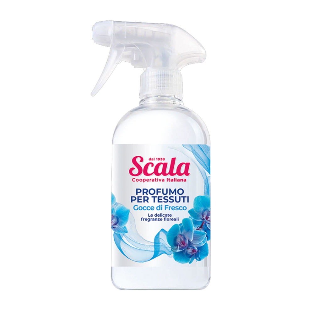 PROFUMO TESSUTI 500ML - GOCCE DI FRESCOScala